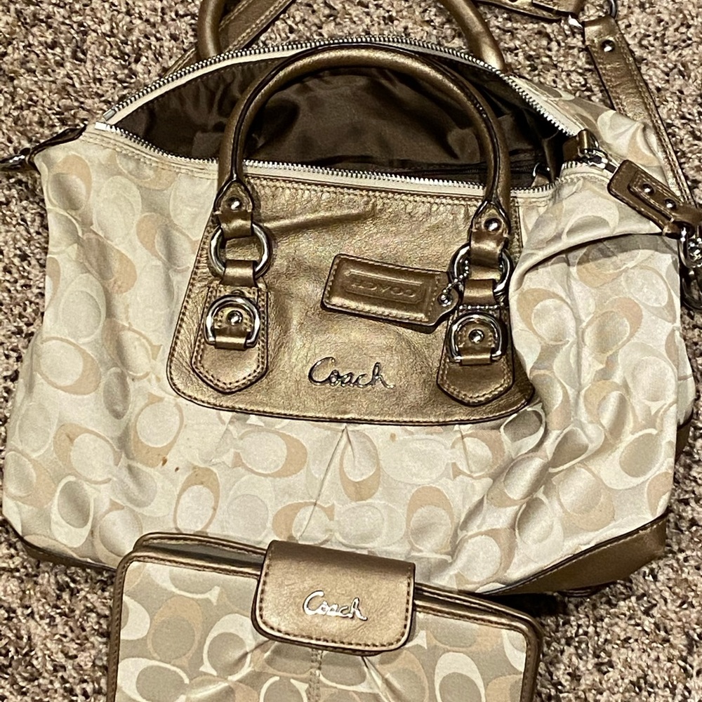 Coach bag and matching wallet